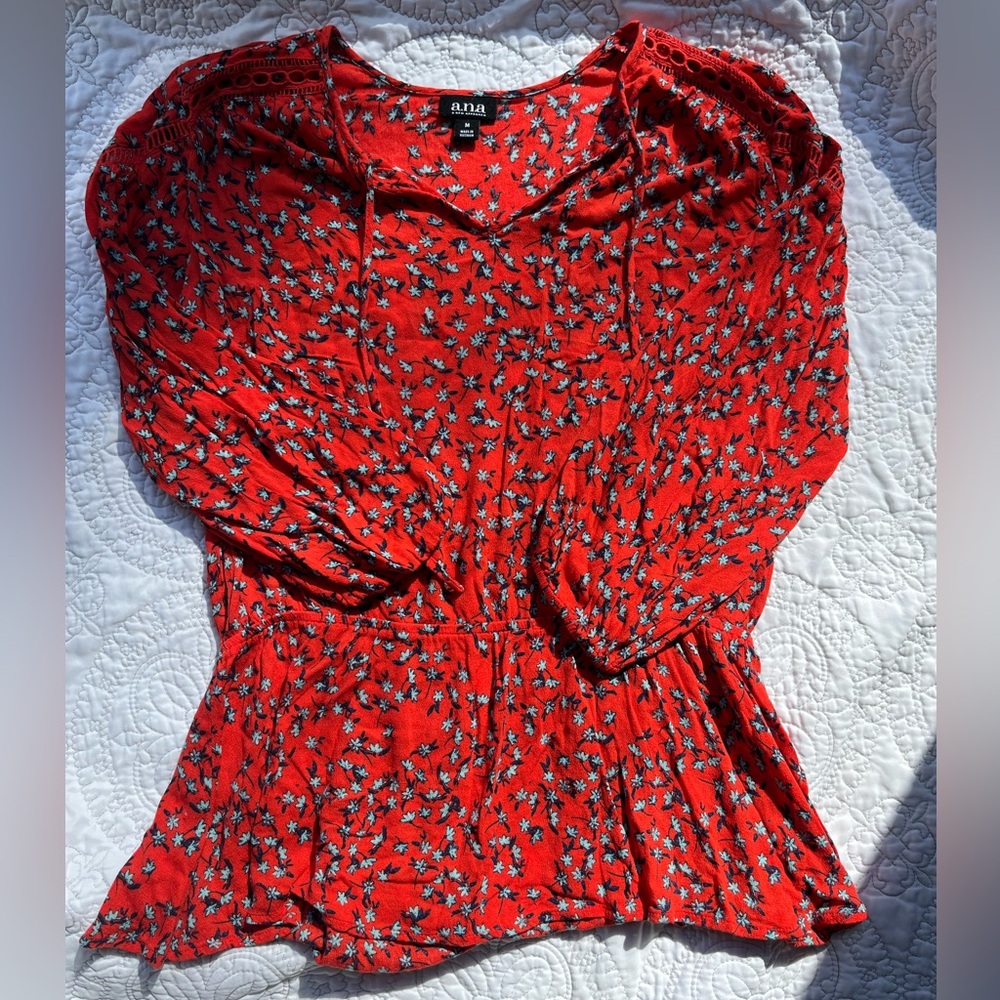 a.n.a. floral blouse